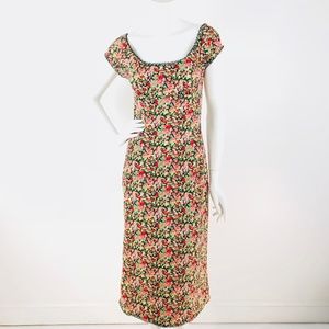 Betsey Johnson Dress 90's Vintage Floral Goth M